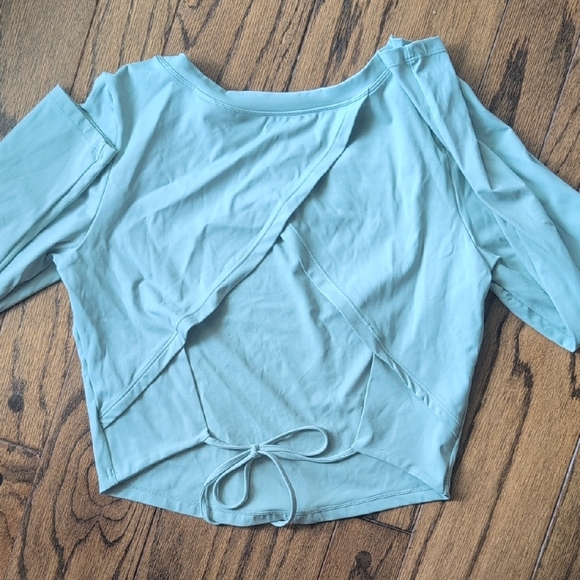 Sage Green Open Back Athleisure - Picture 2 of 3